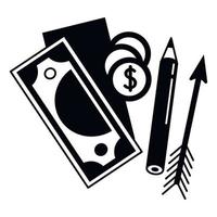 Brand money tool icon, simple style vector