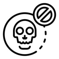 No death icon, outline style vector
