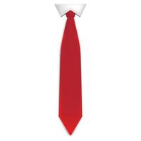 Red tie icon, realistic style vector