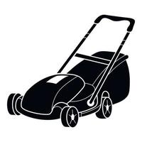 Lawn mower icon, simple style vector