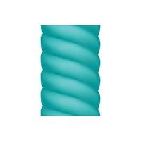 Mint spiral marshmallow icon, realistic style vector