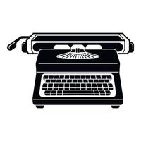 Typewriter icon, simple style vector