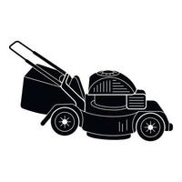 Motor lawn mower icon, simple style vector