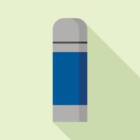 Thermos bottle icon, flat style vector