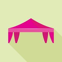 Pink canopy icon, flat style vector