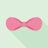 Light pink bow tie icon, flat style vector