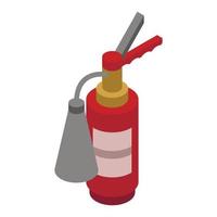 Fire extinguisher icon, isometric style vector