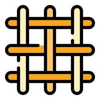 Knitting net icon color outline vector