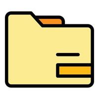 Personal folder interface icon color outline vector