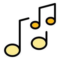 Music interface icon color outline vector