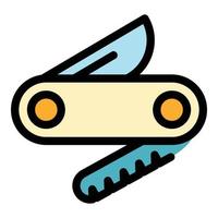 Multitool linear icon color outline vector