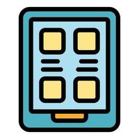 Online library icon color outline vector