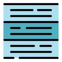 Electronic text icon color outline vector