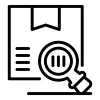 Inspect box icon, outline style vector