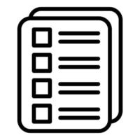 Check list icon, outline style vector