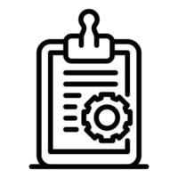 Clipboard service icon, outline style vector