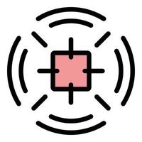 Sniper scope icon color outline vector