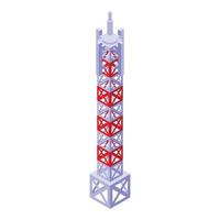 Radio tower icon isometric vector. Communication television vector