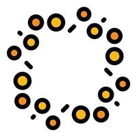 System asteroids icon color outline vector