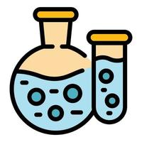 Chemical pots icon color outline vector