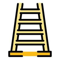 Building step ladder icon color outline vector
