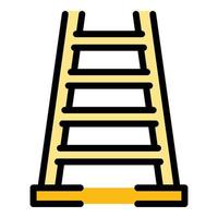 Building step ladder icon color outline vector