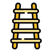 Step ladder icon color outline vector