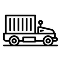 Futuristic car icon, outline style vector