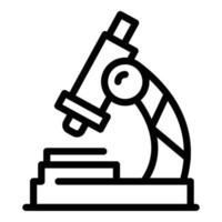 Microscope lab icon, outline style vector