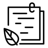 Science files icon, outline style vector