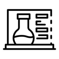 icono de laboratorio nano, estilo de esquema vector