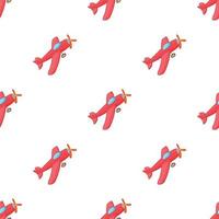 Red aircraft pattern seamless vector