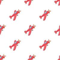 Red aircraft pattern seamless vector