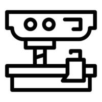 Automated milling machine icon, outline style vector