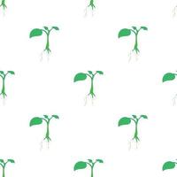 Green sprout pattern seamless vector