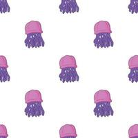 Jellyfish pattern seamless vector