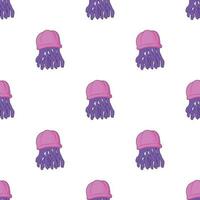 Jellyfish pattern seamless vector