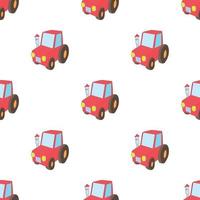 Red tractor pattern seamless vector