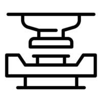 Steel lathe icon, outline style vector