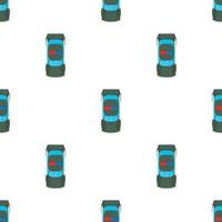 Police car top view pattern seamless vector