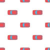 Red car top view pattern seamless vector