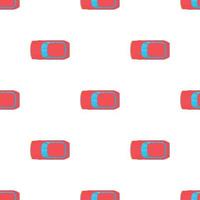 Red car top view pattern seamless vector