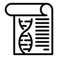 Dna report icon, outline style vector