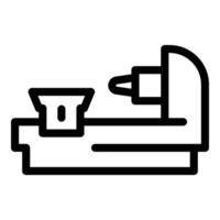 Technology milling machine icon, outline style vector