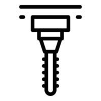 Labor milling machine icon, outline style vector