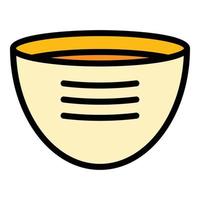 Pocket pita icon color outline vector