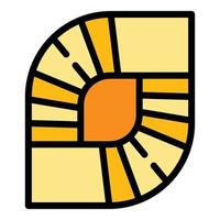 Spiral staircase icon color outline vector