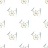Station clock pattern seamless vector