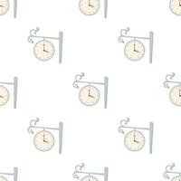 Station clock pattern seamless vector