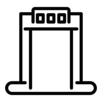 System metal detector icon, outline style vector